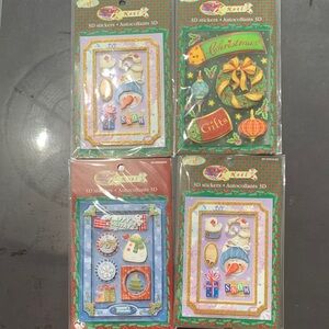 Xmas 3D Sticker Set - Festive Colors